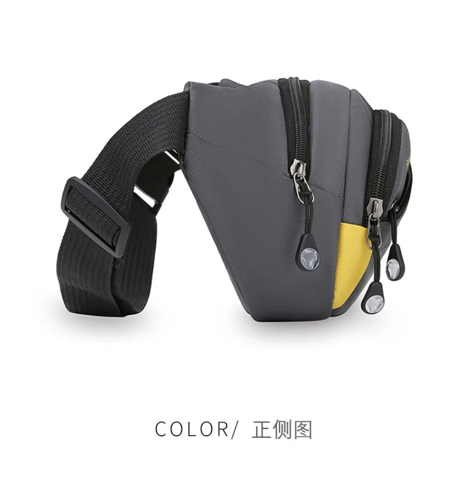 Multifunktionale Outdoor-Sport-Hüfttasche für Herren, große Kapazität, mehrschichtige Umhängetasche, verdickte modische Brusttasche – Detail 23