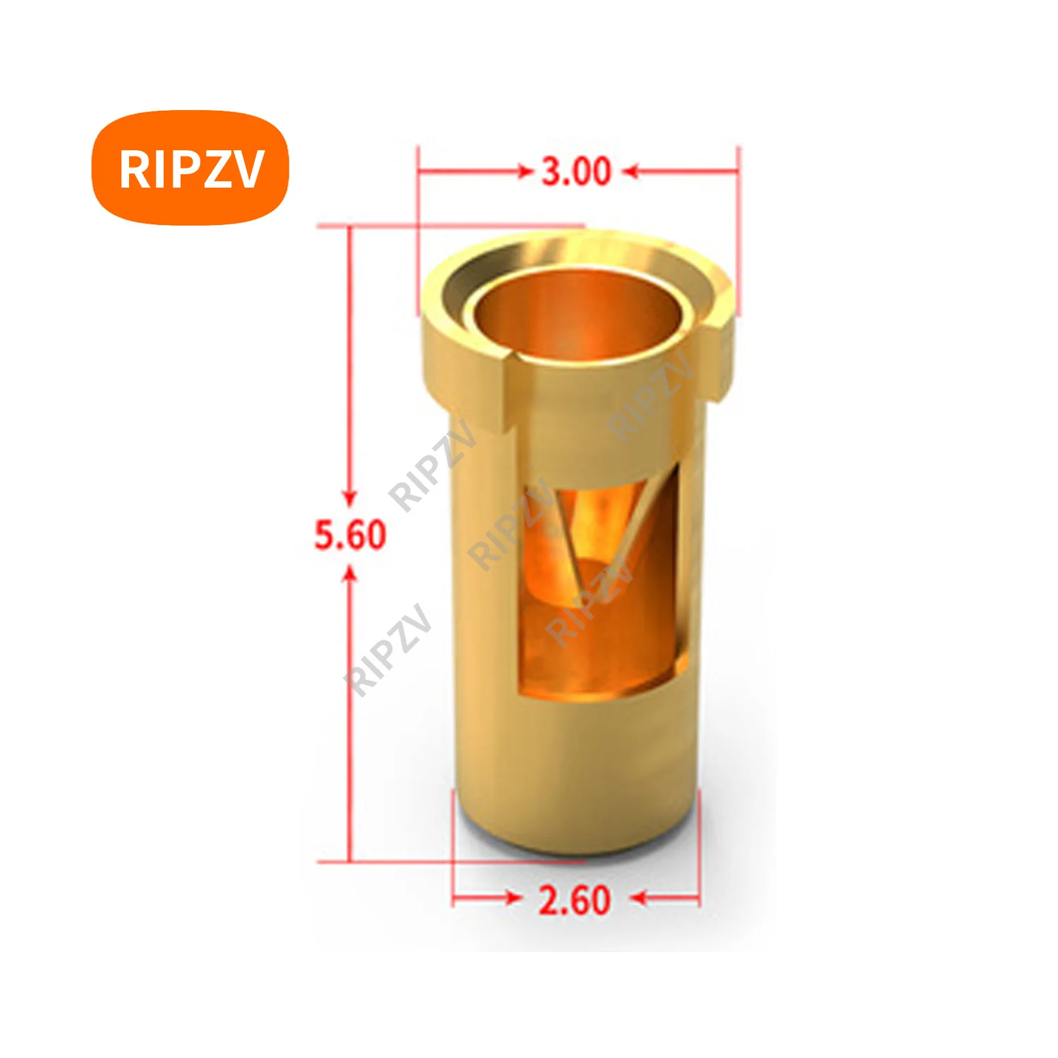 

3x5.6mm Jack pin crown spring terminal adapter sensor socket male / female plug to plug connector RIPZV hole 1.3mm