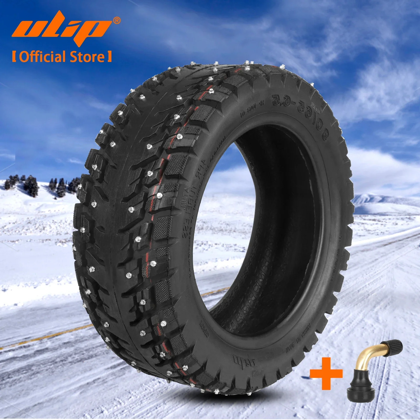 

Ulip 90/65-6.5 Snow Off-road Tire Tubeless Pneumatic Tires with Studs for Dualtron Thunder Speedual Plus Zero 11X Scooters Parts