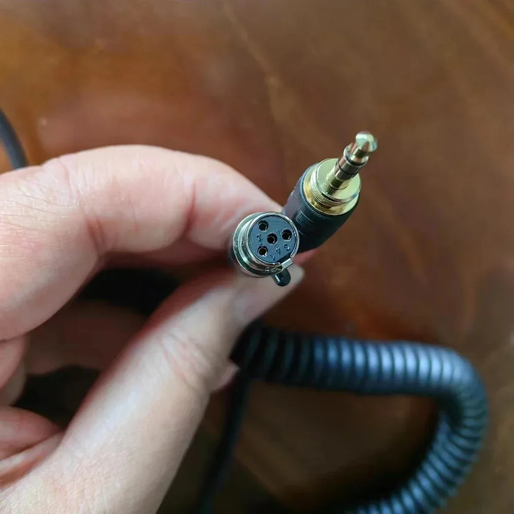 Mini XLR cavo di prolunga per cavo a molla di ricambio a 4 Pin da 6.35mm per cuffie AKG K371BT