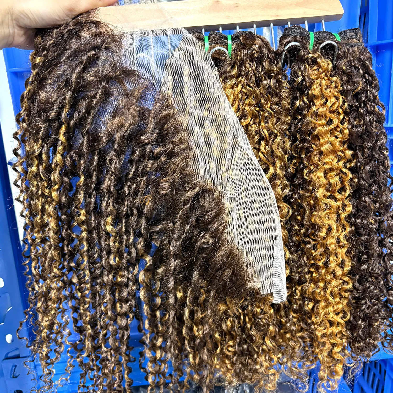 Pixie Curly Human Hair Bundles with Colored 13x4 Transparent Lace Frontal Raw Burmese Hair Bundle Deals Unprocessed Extensions