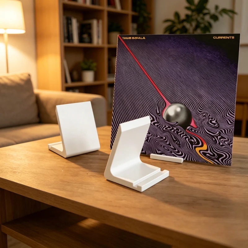 1Pc Minimal Desktop Vinyl Record Stand, Multi-purpose Vertical CD Holder for Home, Studio & Music Room Decor Display - view 6