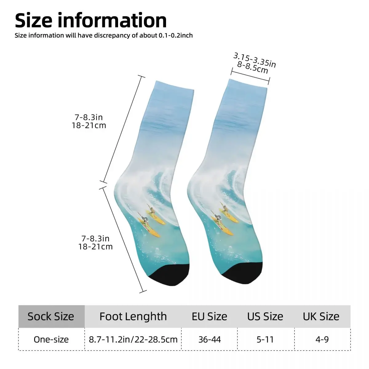 Summer Full Of Surfing Sock Printed Man Polyester