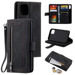 For Xiaomi Redmi Note 14 13 12 Pro Plus 14S 12S 5G 4G 9-Card Zipper Leather Case For Redmi Note 14 13 Pro 12 Turbo Luxury Cover