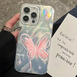 Luxury Laser Silver Bow Knot Case For Samsung Galaxy S24 Ultra S23 S21 FE S22 Plus A55 A15 A35 A54 A34 A33 A53 A05 M34 5G Cover