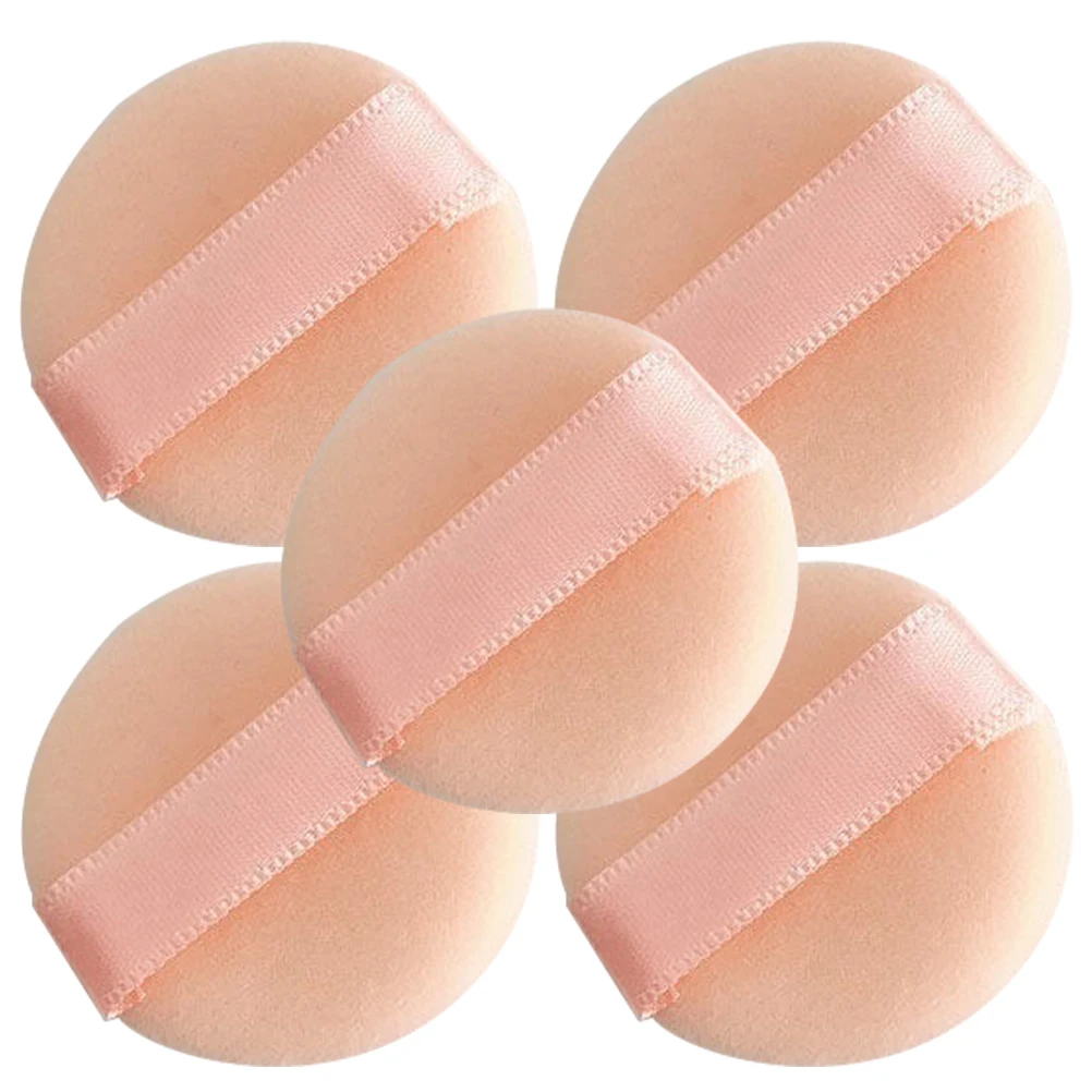 

5pcs Powder Puff 2 5cm Flocking Makeup Tools for Face Body Round Setting Supplies Women Makeup Powder Puff