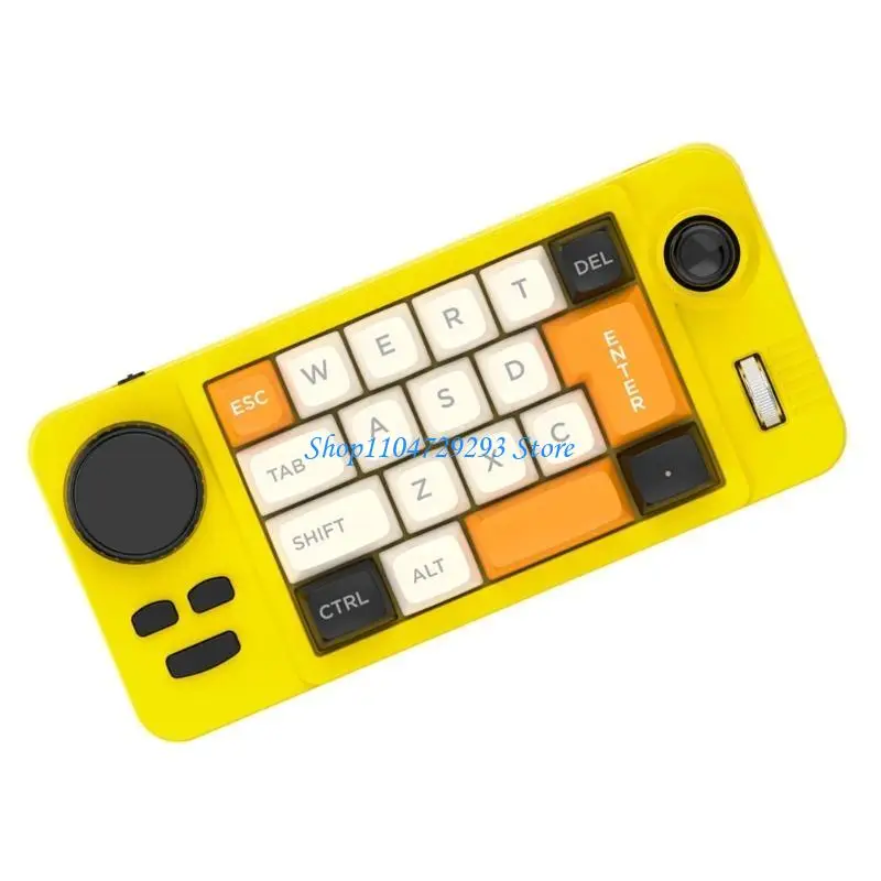 Y2GD Double Scroll Wheel Mechanical Keyboard 19 Mini Keypad Color Backlits Programmable Joystick Hot Swappable Switches