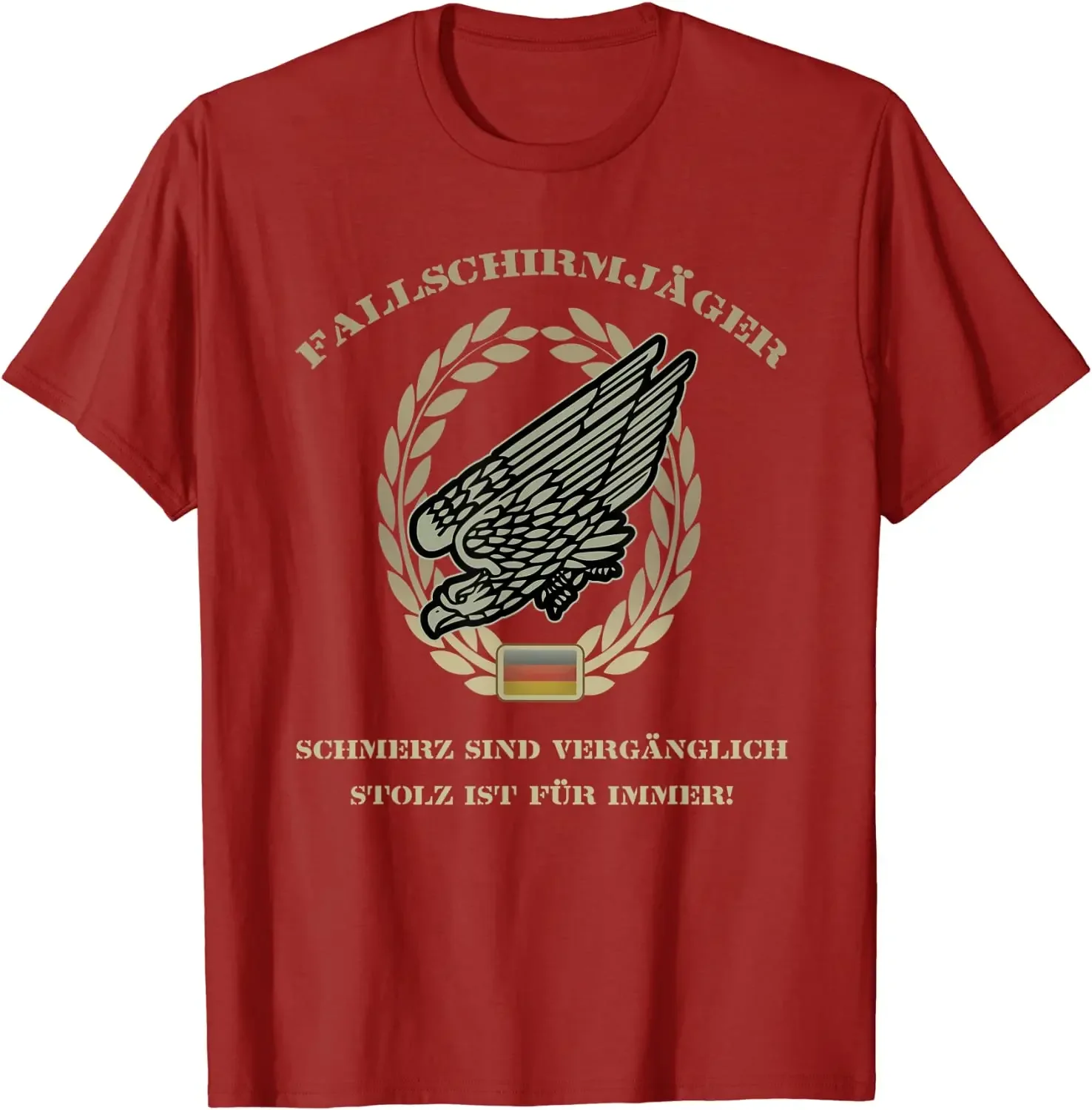 Paratrooper Badge Eagle German Army Soldier Gift T Shirt. Short Sleeve 100% Cotton Casual T-shirts Loose Top Size S-3XL