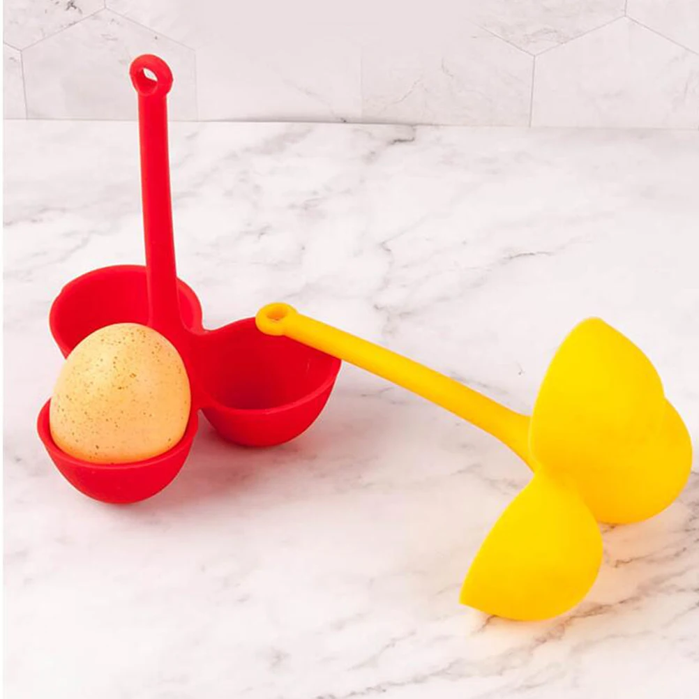 

3 Pcs Egg Steamer for Hard Boiled Eggs Boiler Chicken Shaped Holder Silicone Poached Maker Steamed Pot Red Cooker
