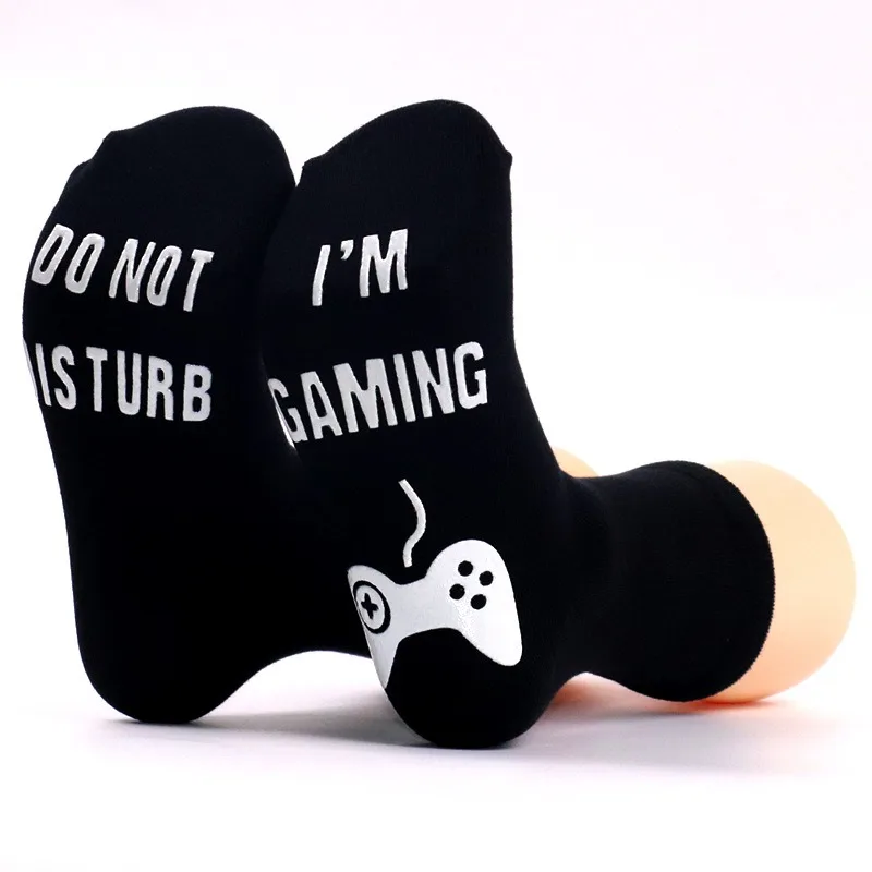 

1 Pairs 'I Am Gaming' Print Funny Novelty Cotton Crew Socks Ideal Gifts For Men Christmas Birthday Presents For Boy Friend