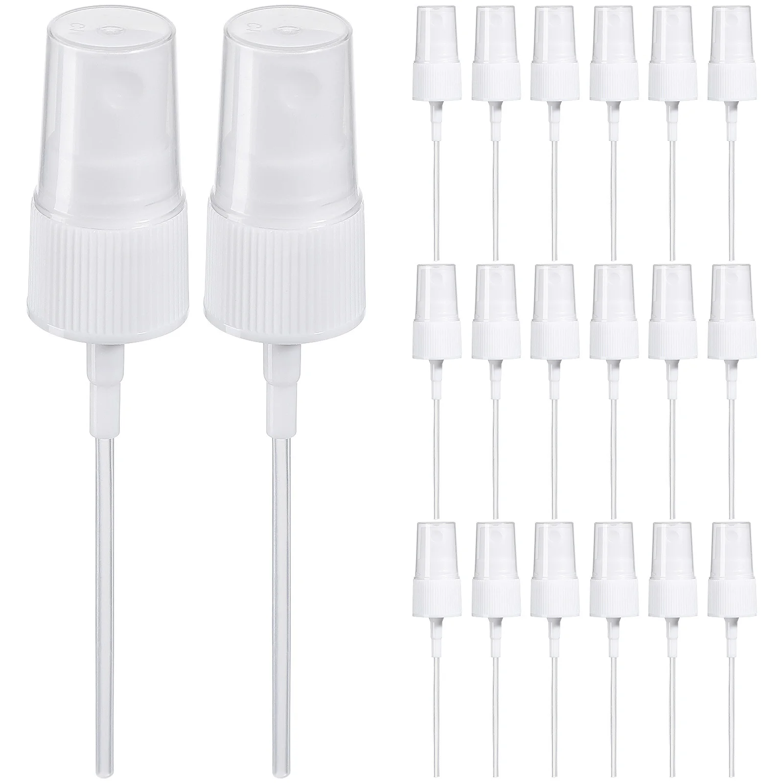 20 piezas para usar tapas de pulverización de Perfume, repuesto para botellas de viaje, cabezal de pulverización negro, cabezal de pulverizador de Perfume