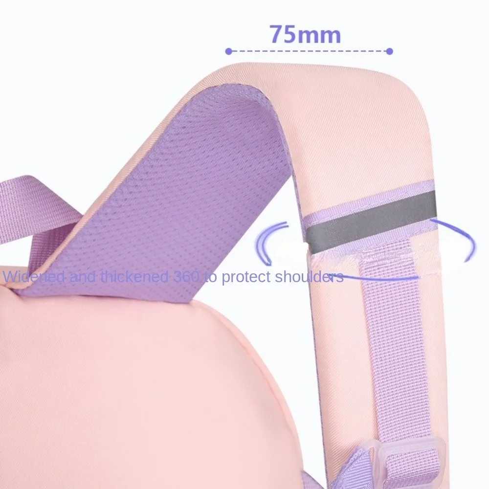 Casual Side-Open Rabbit Children Backpack Oxford Korean Style Shoulders Bag Harajuku Multiple Pockets Student School Bag Travel