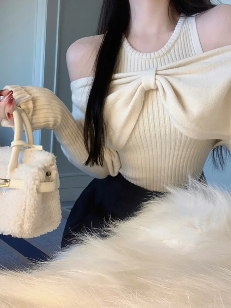 

Sweaters Jumpers Pullovers Women Knitted Sweetheart Insulated Athletic Ribbed Mountain Snow Resort Winter Cold Weather Thermal