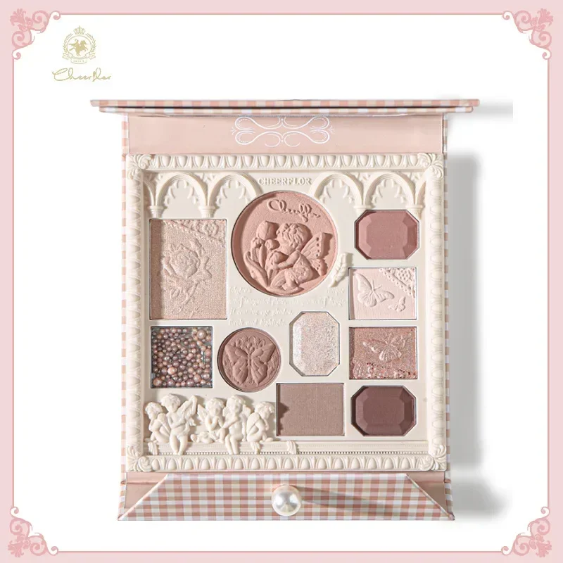 لوحة ظلال عيون منقوشة من Colorrose Angel، لوحة أحمر خدود غير لامعة لؤلؤية مقاومة للماء، مكياج كوري نادر لمستحضرات التجميل #5