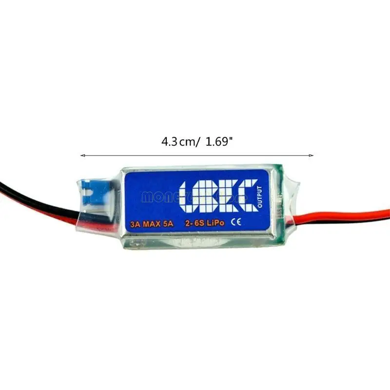F62C 3A UBEC Anti-jamming Switching Power Supply 5V/6V Adjustable 2-6S Lipo RC Part