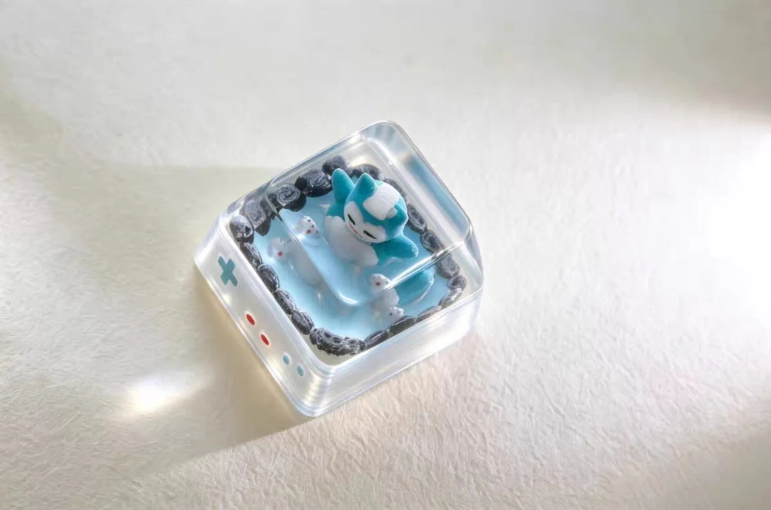 Pokémon Snorlax Keycap Resin Translucent Cartoon Mechanical Keyboard Cross-axis Game Peripheral E-sports Accessories Gift view 5