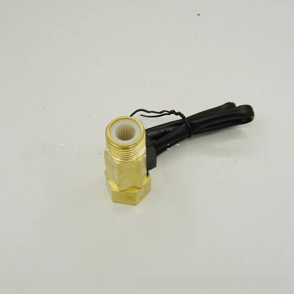 For Gas Boiler Water Flow Sensor Full Copper Construction Hall Switch Technology G1/2 Thread 4 Inch 20mm Body Size