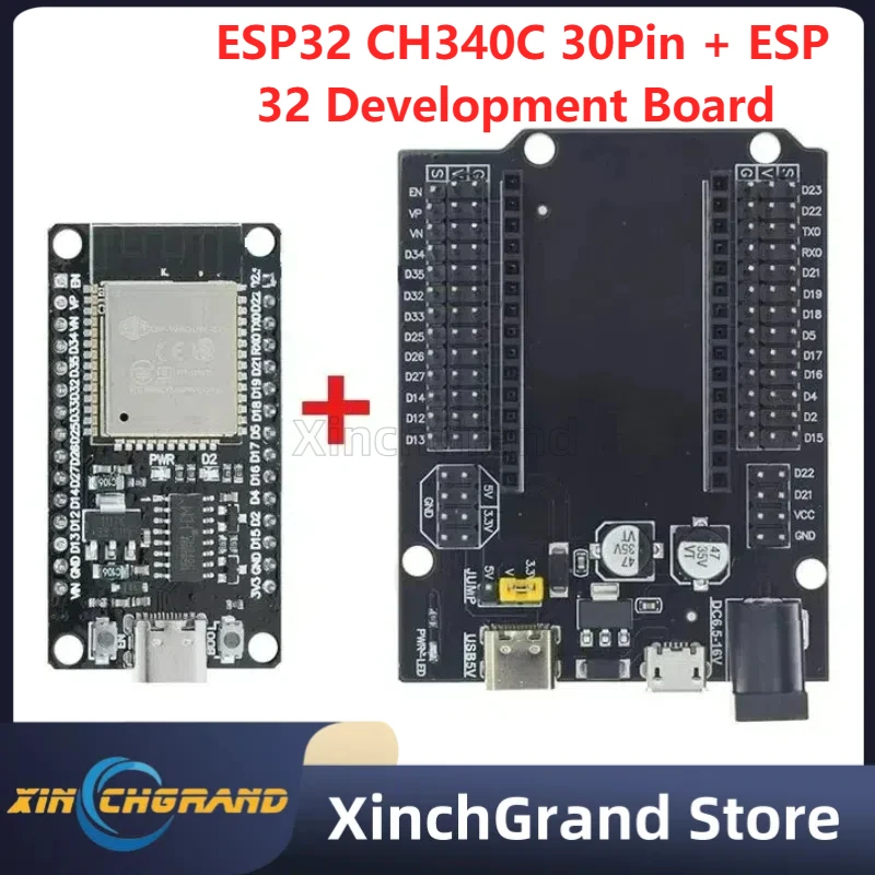 ESP32 Wroom-32 30pin USB CH340C, Wi-Fi+Bluetooth+ESP32 Development Board