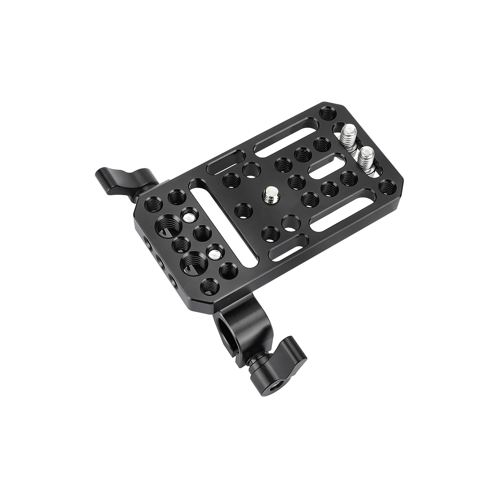 Kayulin Universal Camera Baseplate Integrated With 15mm Dual Rod Clamp For Shoulder Support Rig Tripod or Cage