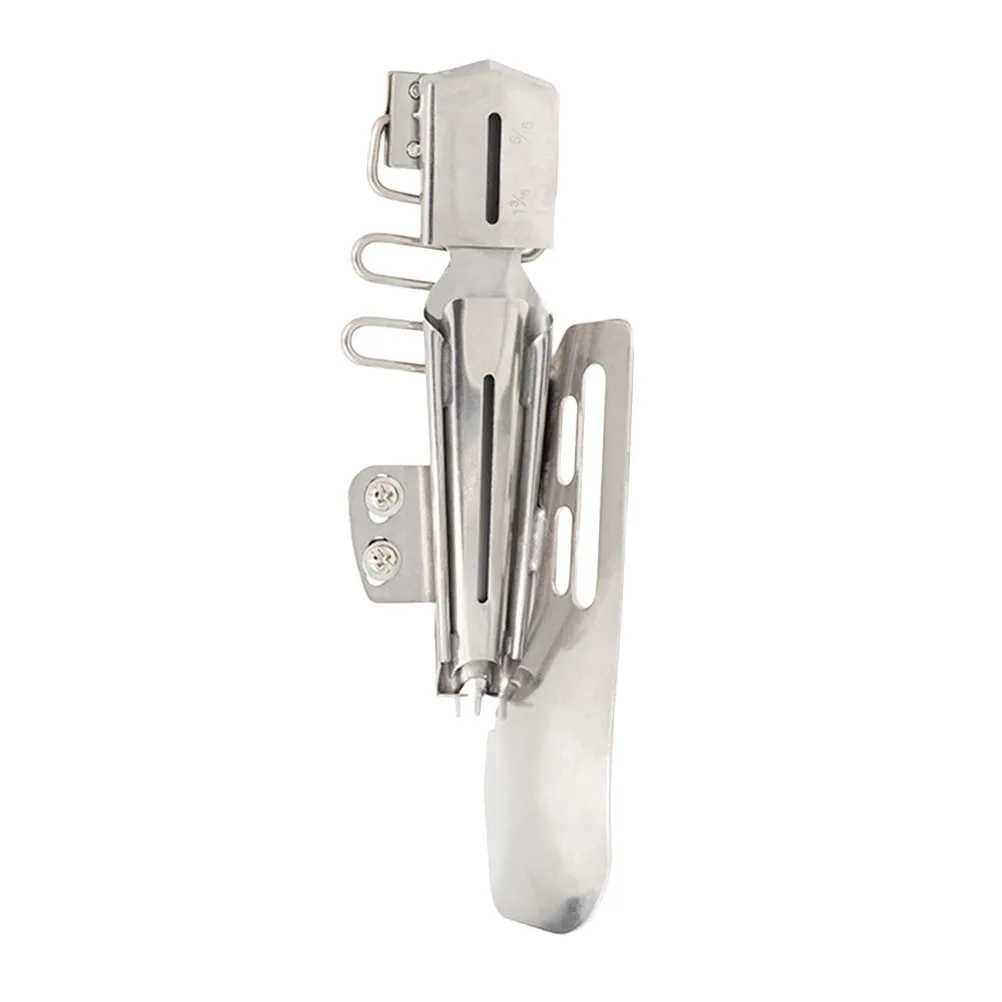 Sewing Machine Binder Double Fold Angle Binder Stainless Steel Folder Binding Attachment for Industrial Sewing Seam Finishing