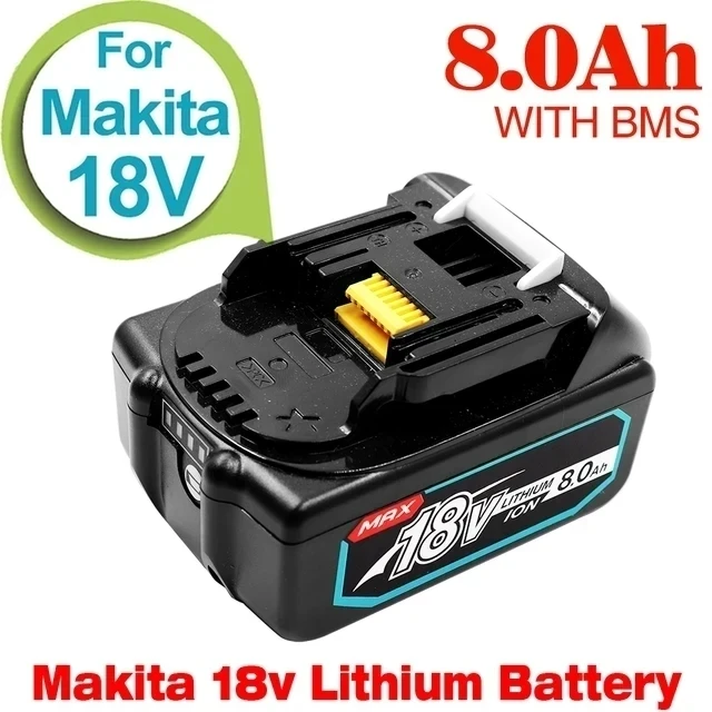 

18V 6.0Ah-12.0Ah 18650 lithium battery, for Makita electric tool BL1860 BL1850B BL1850 BL1840 BL1830 BL1820 BL1815 LXT-400