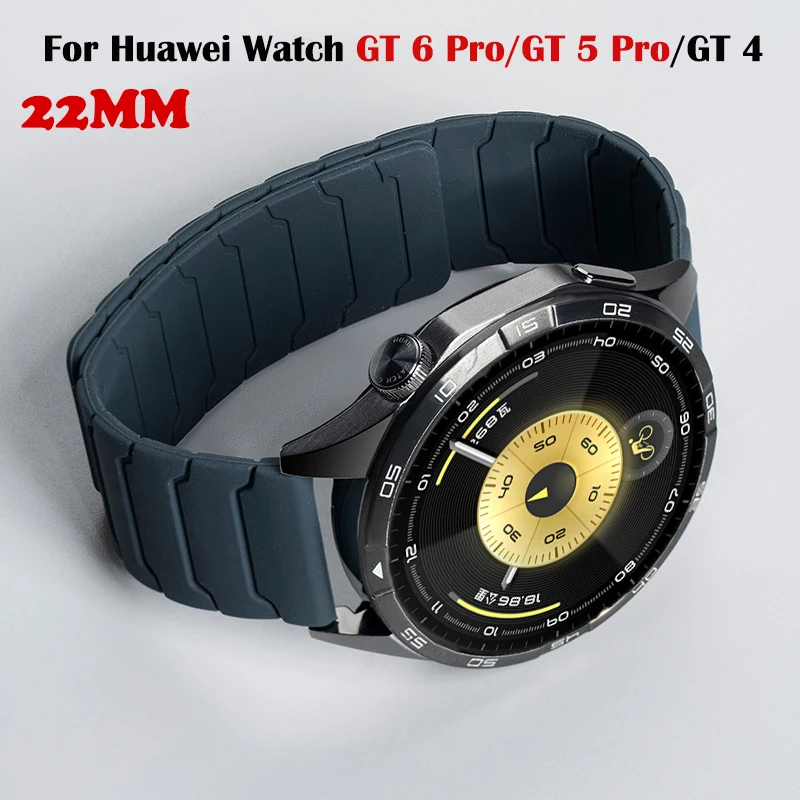 22 مللي متر حزام سيليكون مغناطيسي لساعة هواوي GT 6 Pro/GT 5 Pro GT6 GT5 GT4 GT3 GT2 سوار لساعة هواوي 5/4/3Pro معصمه