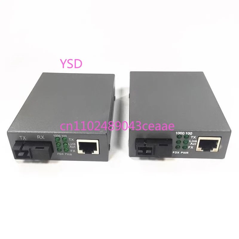 HTB-GS-03AB1 Pair Gigabit Single Mode Single Fiber Optical Transceiver Photoelectric Converter with 25KM Transmission Distance