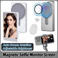 Magnetic Phone Vlog Selfie Monitor Screen Portable Wireless Smartphone Rear Camera Monitor Screen Display for iPhone Android