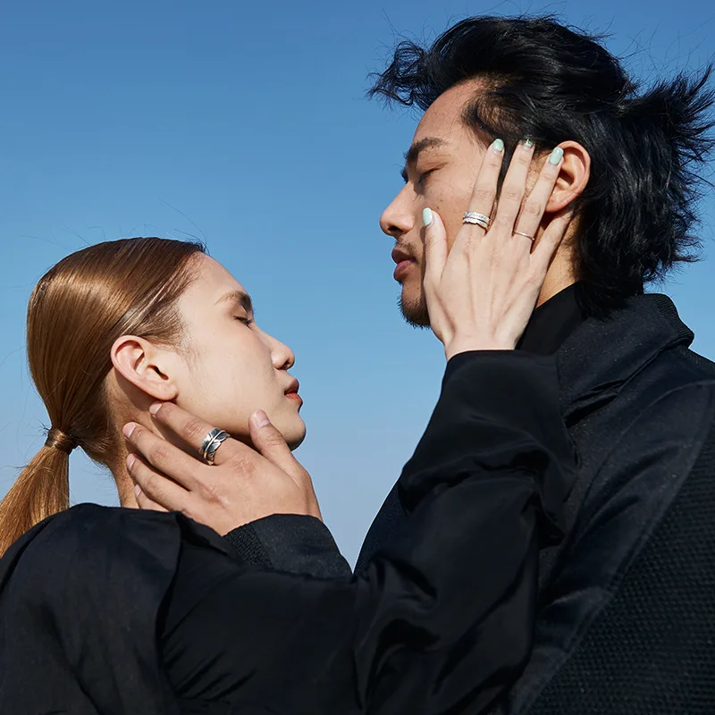 الرجعية الملاك الحارس ريشة الدائري للرجال النساء الشرير القوطية قابل للتعديل حلقة مفتوحة للجنسين مجوهرات اكسسوارات هدية لعشاق