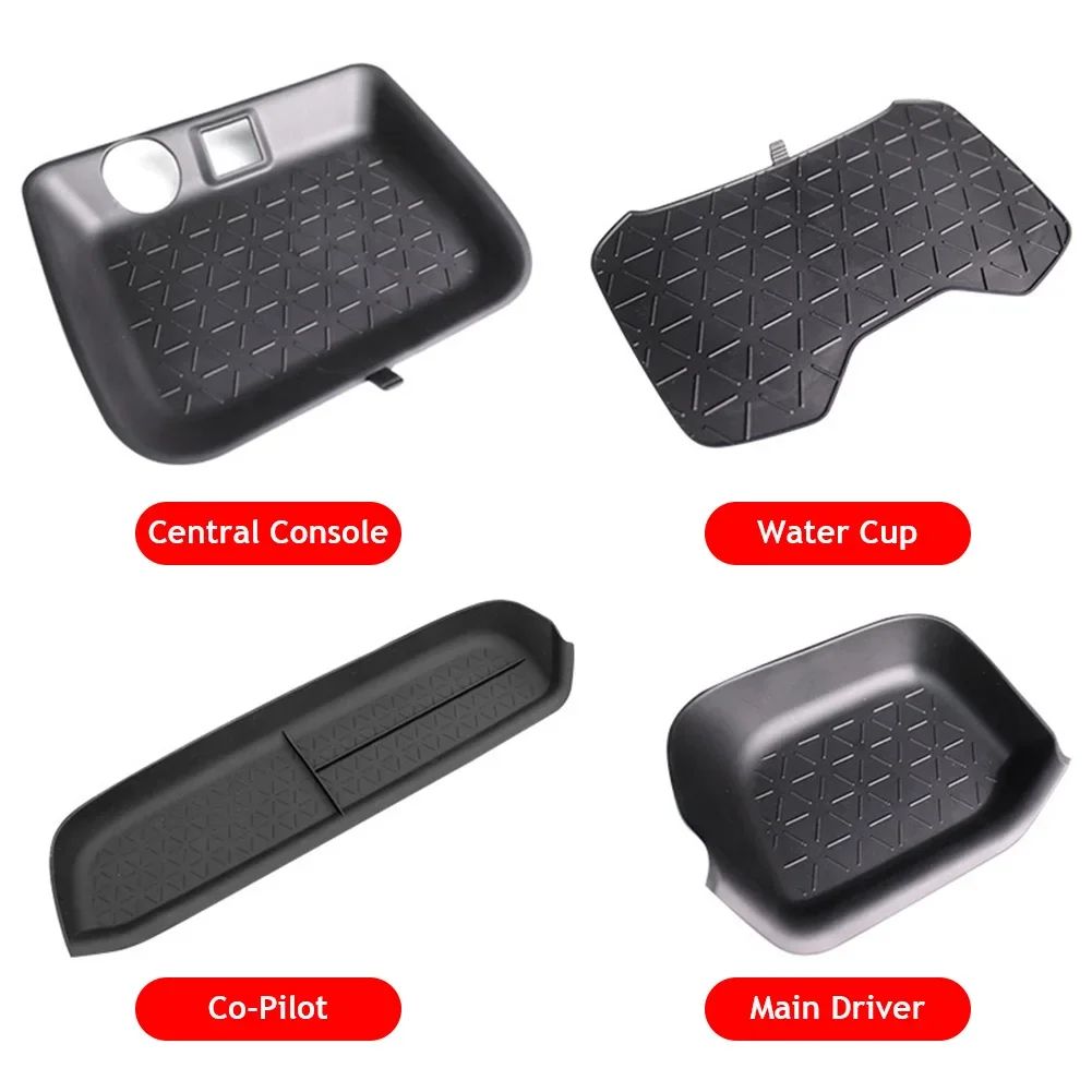 وحدة التحكم المركزية وسادة تنظيم صندوق تخزين السيارة الرئيسي المساعد الطيار حماية حصيرة تخزين صينية السيليكون لملحقات السيارة Rongfang RAV4 #3