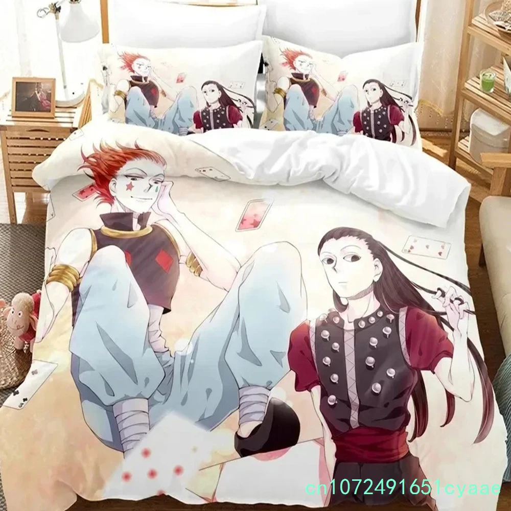 Hunter X Hunter 3D Bedding Set Japanese Anime Twin Queen King Quilt Cover Pillowcases Polyester For Boys Cover Sets
