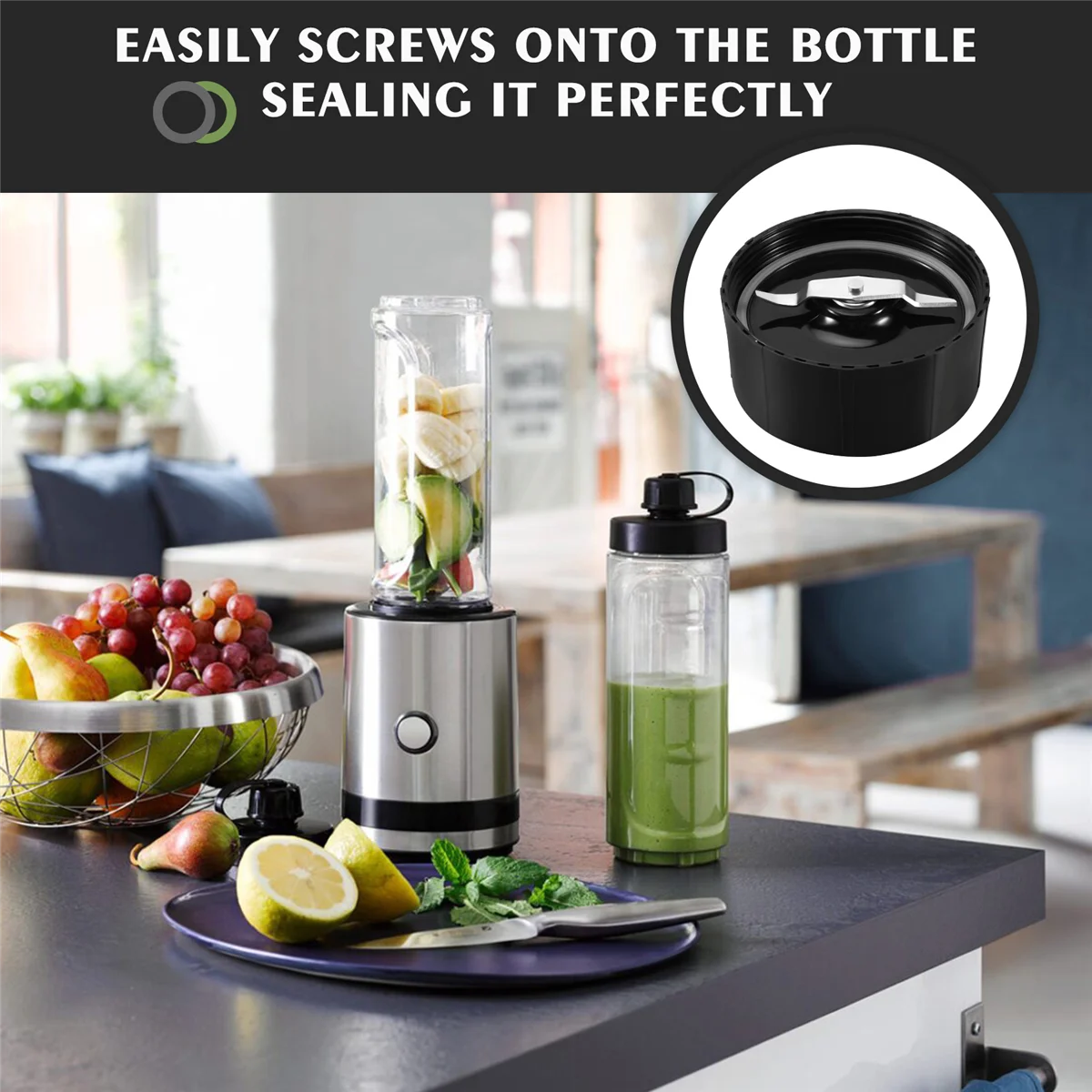 A86I-Сменные крестообразные и плоские лезвия — запасные части с дополнительными 4 прокладками для блендера, соковыжималки, миксера мощностью 250 Вт