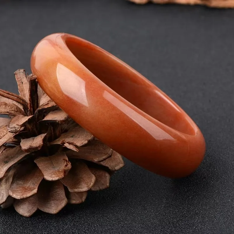 

Natural Red Original Ecological Pattern Handcarved Jadeite Jade Bangle Bracelets Jewelry Accessories