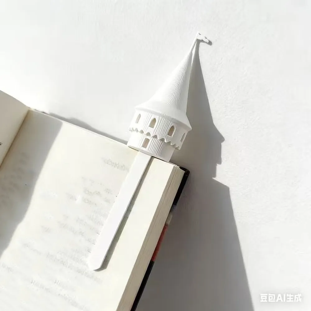 Adorable 3D Printing Magic Castle Bookmarks Castle Shape Novelty Spire Bookmarks Fun Ornaments Reading Stationery Teacher Gifts