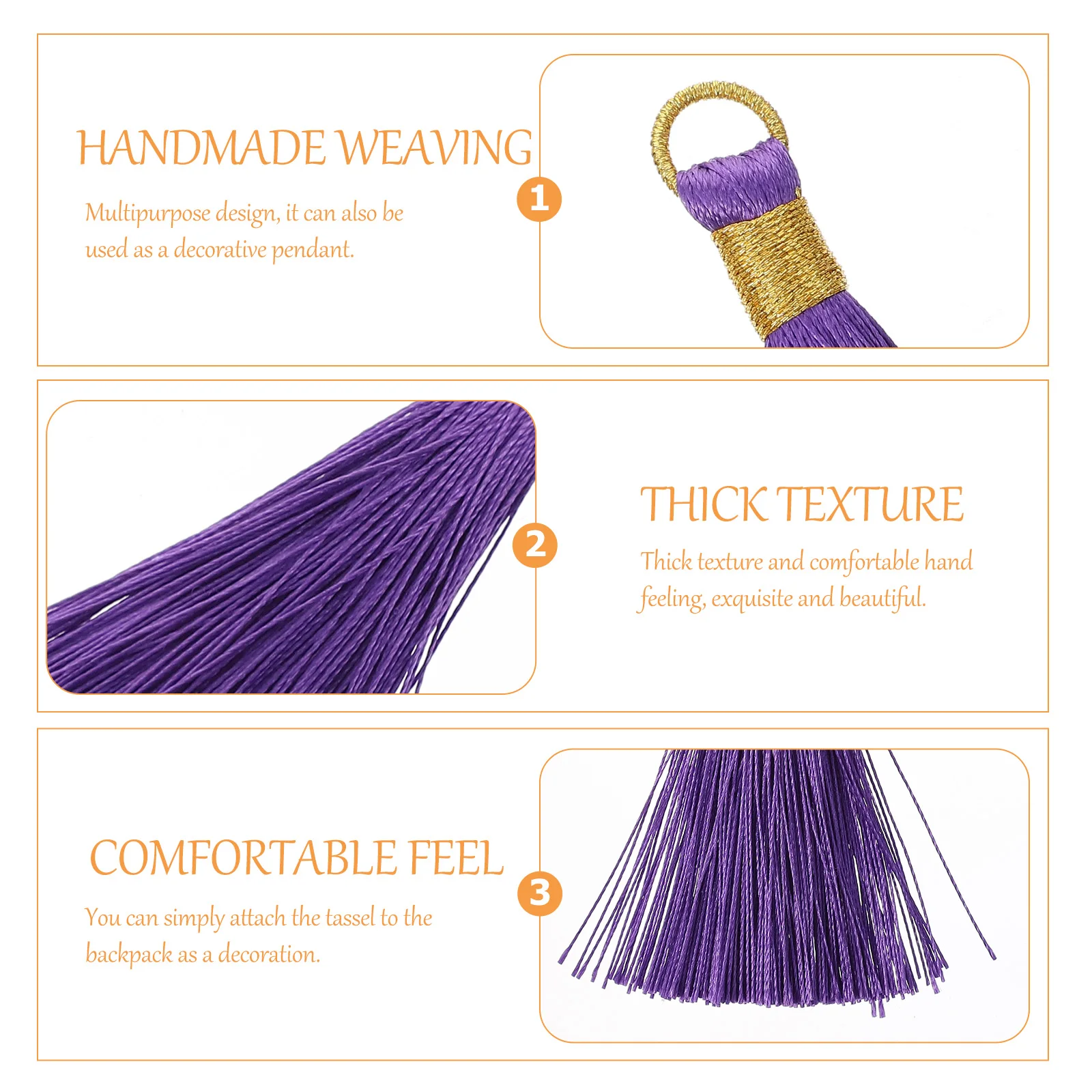 

20 шт., кулон с кисточкой, уникальный орнамент для сумки, декоративный многоцелевой стильный аксессуар для сумки, автомобильные серьги, кулон, ручная вязка