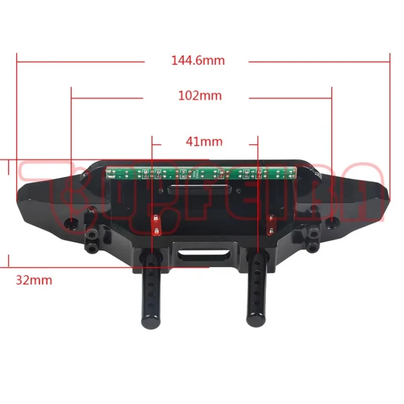 Metal Bumper for 1/10 RC Crawler Car AXIAL SCX10 III AX103007 RC4WD D110 Jeep Chevrolet TF2 Vehicle Application Components