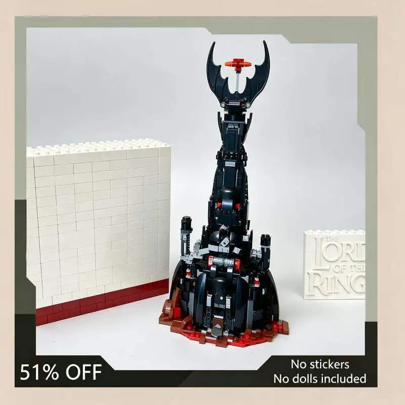 620PCS MOC Dark Fantasy Tower Model Winged Beast Alternate Build Custom Puzzle DIY Assembly Building Blocks Toy Gift For Boys