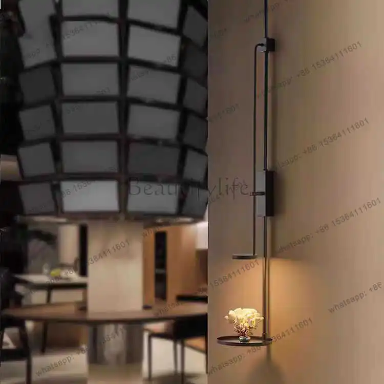 Cross-border postmodern shelf hotel B & B aisle designer light luxury luminous object