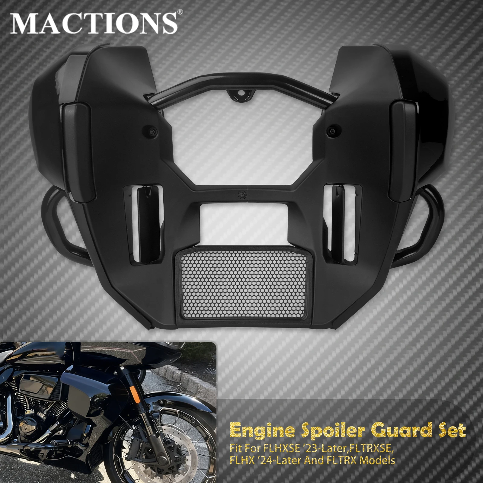 Motorcycle Fairing Spoiler Lowers Kit Highway Engine Guard Crash Bar For Harley Touring Road Street Glide 2024-Up FLHXSE 23-2025