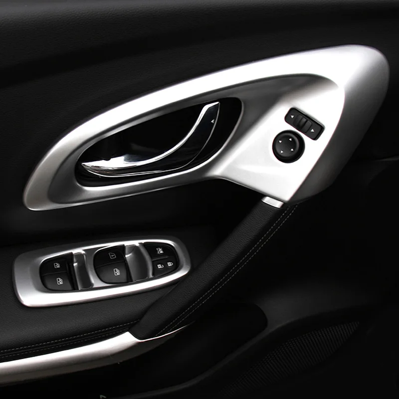 Silver Items for Renault KADJAR 2017-2019 Interior Kit Air Outlet Handle Gear Panel Decorative Cover
