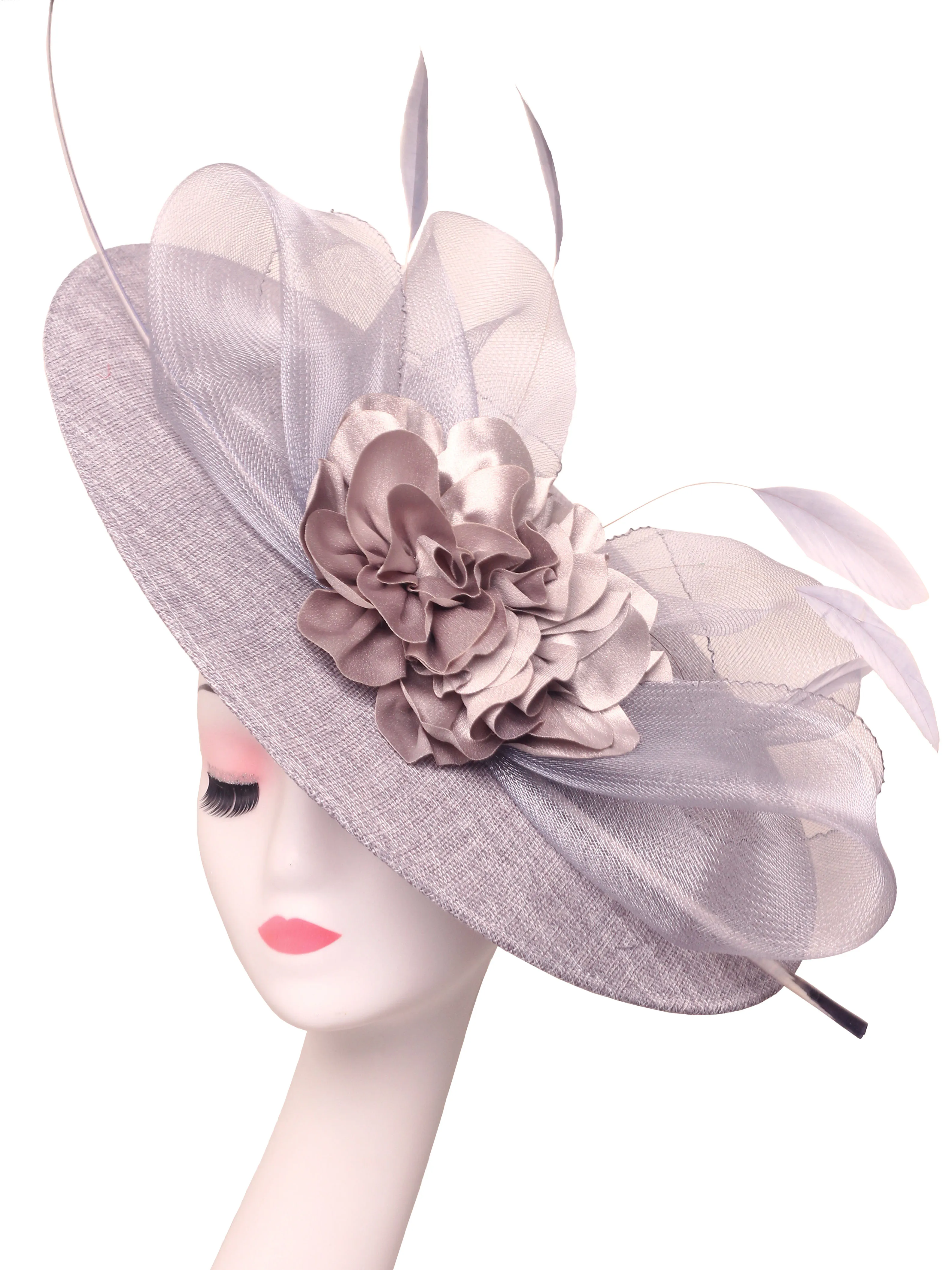 

Church Derby Fascinator Hat Women Wedding Flower Headpiece Ladies Race Derby Royal Ascot Pillbox Cap Femme Bride Wedding Hat