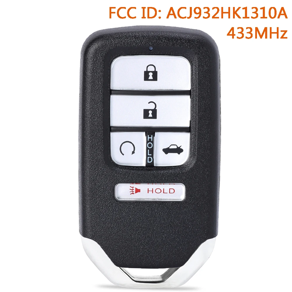 

KEYECU ACJ932HK1310A 434 МГц дистанционный автомобильный брелок для Honda Accord 2016 2017 ID47 чип 72147-T2G-A31 72147-T2G-A41