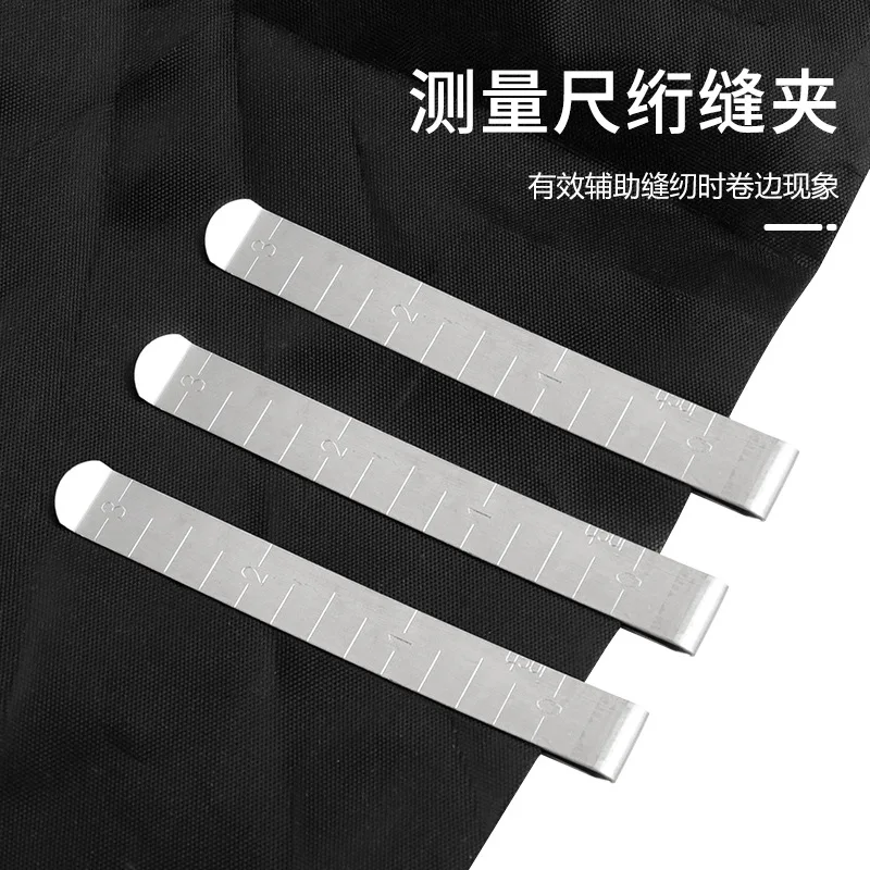 3-Inch measuring ruler metal sewing clip, single quilting clip fixed ruler DIY fixed marking, with scale