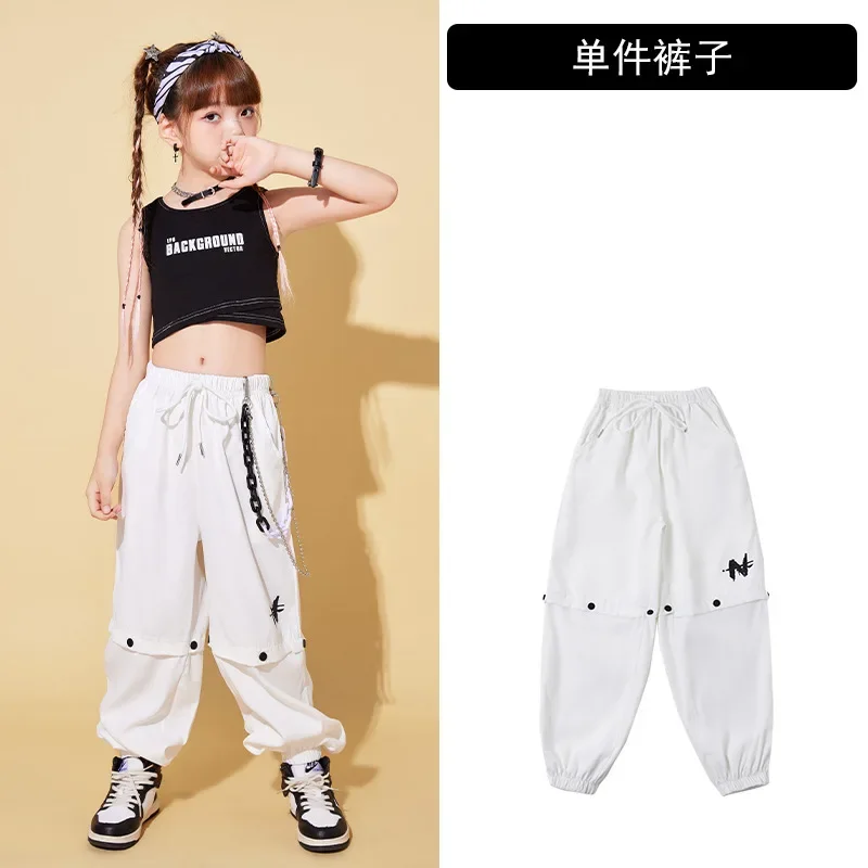 Costumi da ballo Jjazz per ragazze con navali esposti e costumi esplosivi per spettacoli di strada per hip-hop per bambini e fianchi fantastici