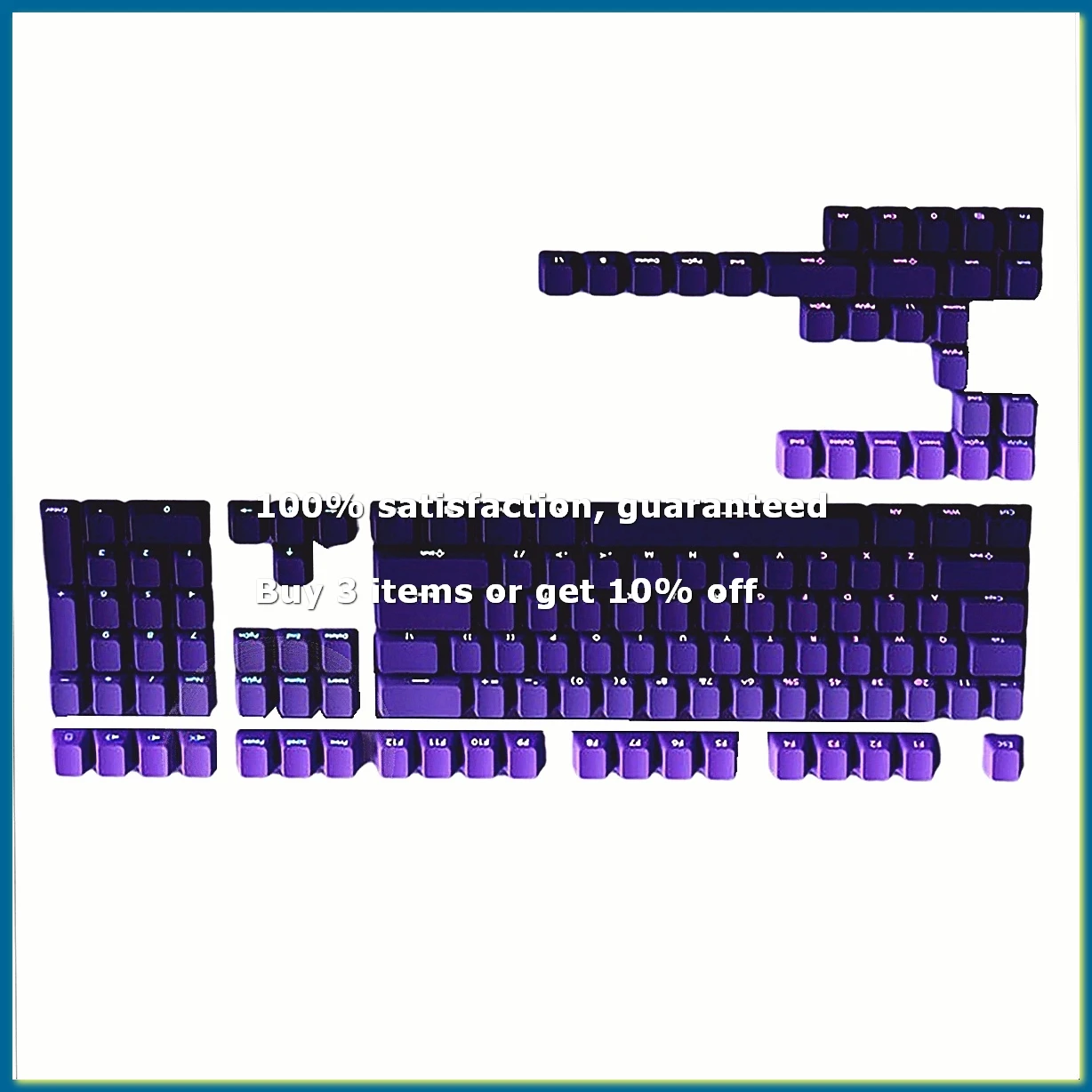 Gradient Double Shot PBT Keycap Backlit Keycap 130 Key Full Keycaps Set for Mechanical Keyboard-DTB3