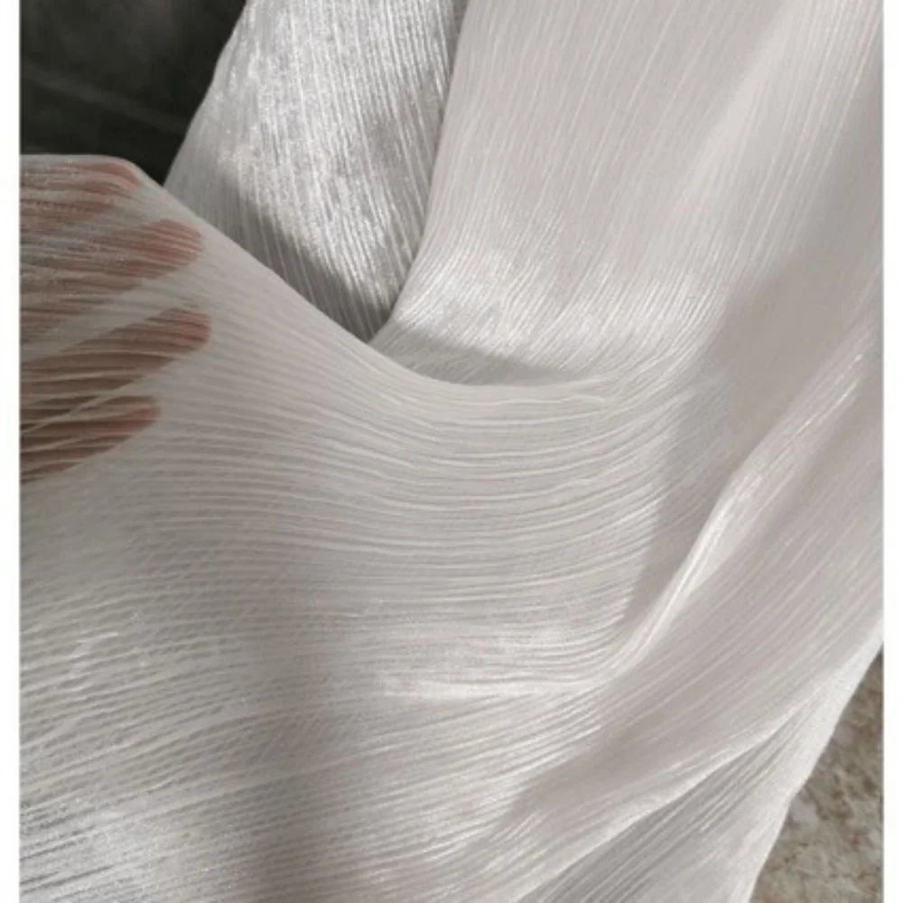 32色のきらめくフリル付きオリジナル虹色オーガンザ生地、ブライダルウェディングデコレーション、花柄クラフト素材