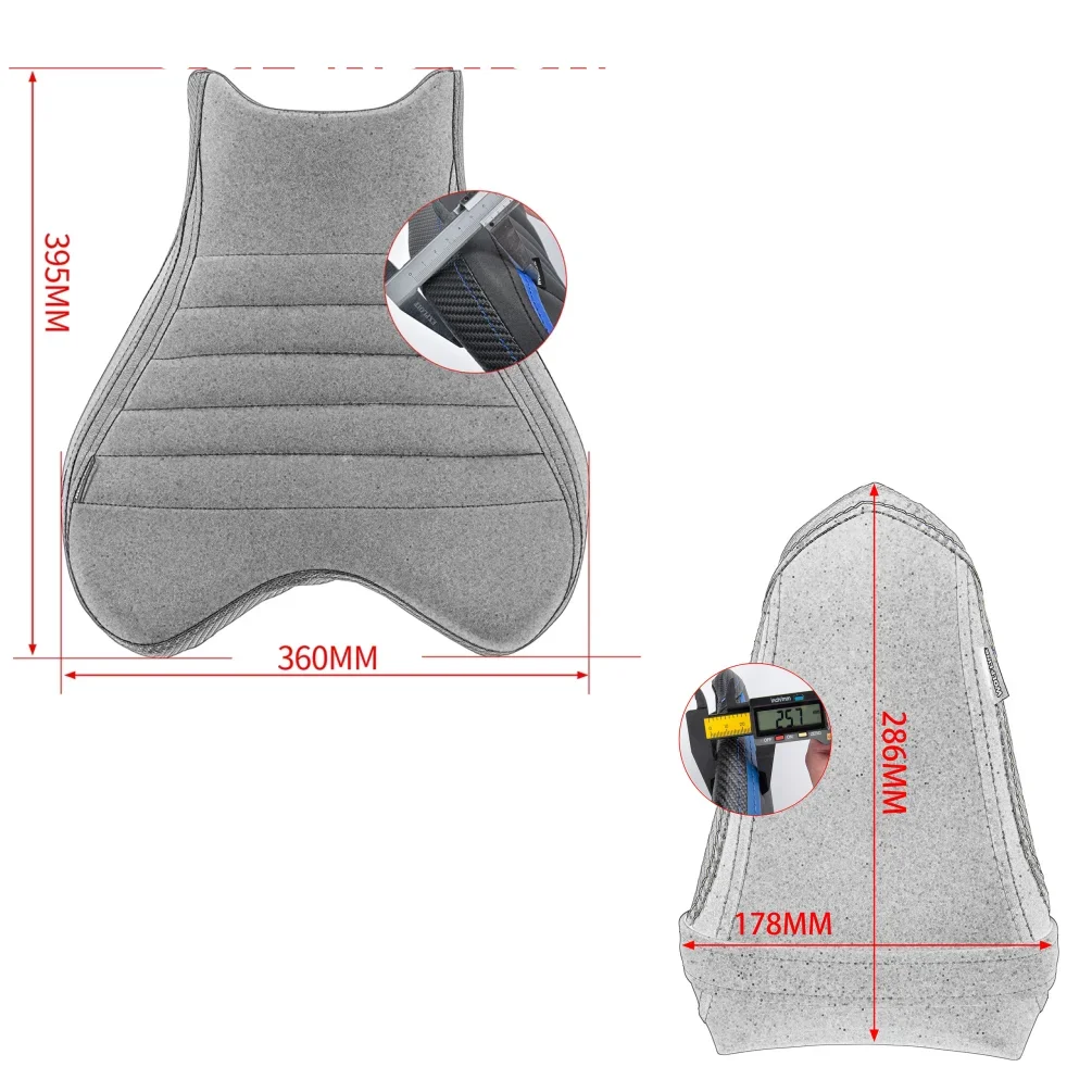 WOLFLINE Front Rear Seat Cushion for Yamaha YZF-R7 2021-2025 Rider Passenger Seat Saddle Comfort Upgrade for Motorcycle Riding