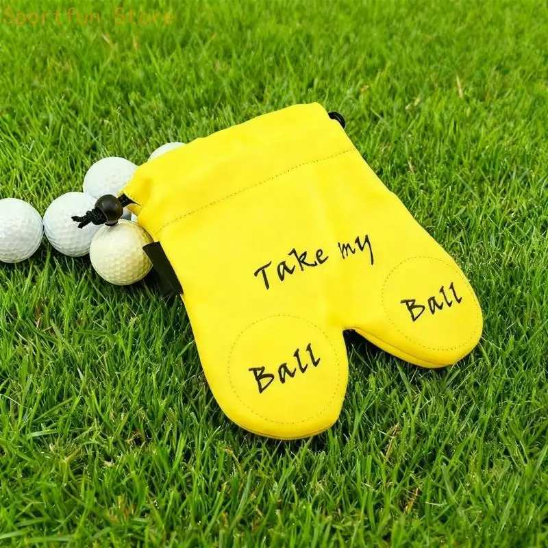 Lekka przenośna torba do przechowywania piłek golfowych ze sznurkiem Wodoodporna skórzana torba na piłki golfowe na co dzień i w