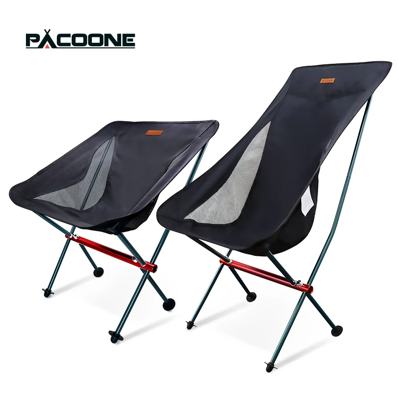 PACOONE Travel Ultralight składane krzesło odpinany przenośny księżyc krzesło odkryty Camping krzesło wędkarskie plaża piesze wycieczki piknik Seat