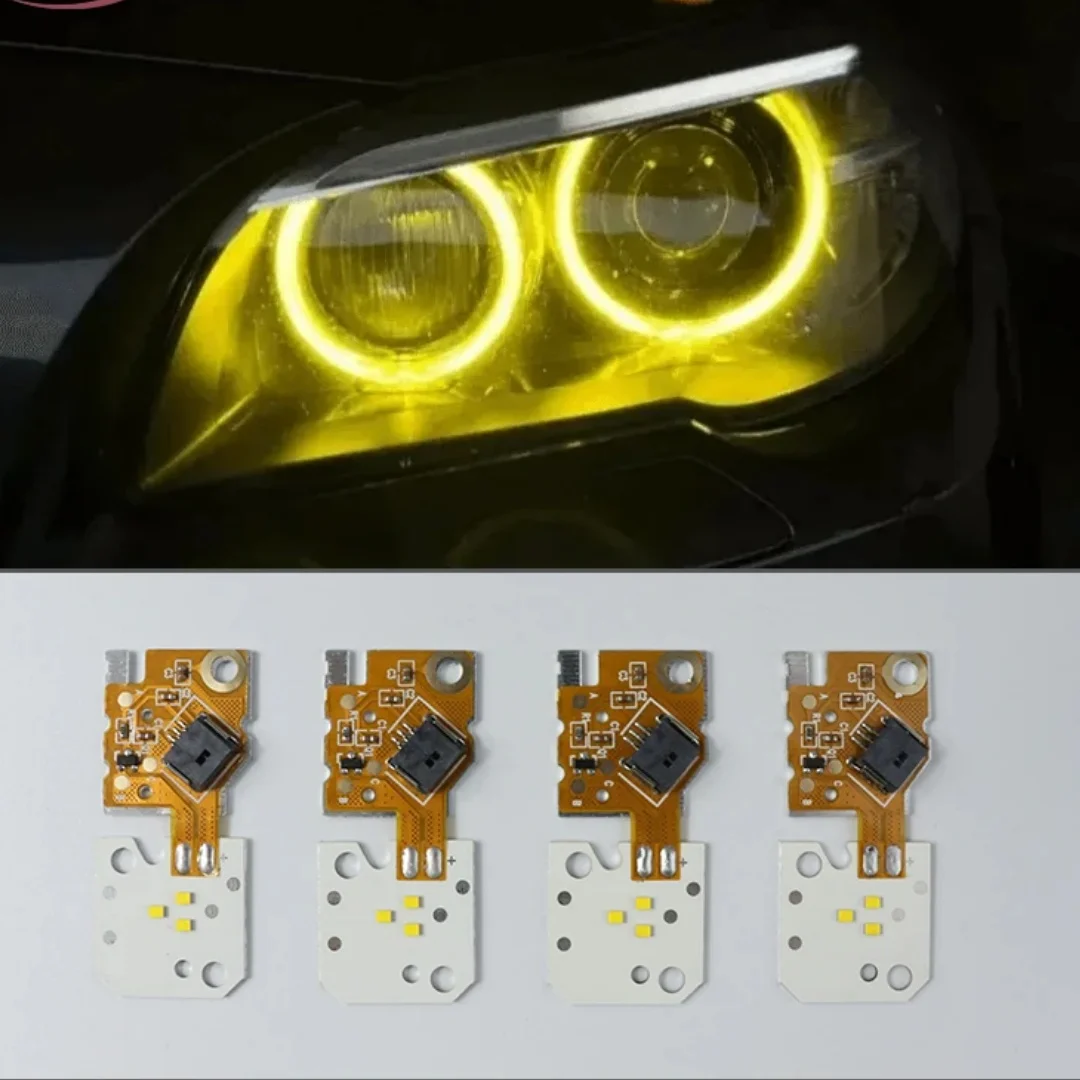 

4PCS NEW Headlight LED Module Daytime Running Light Yellow Color DRL Borad For BMW 5 Series F10 F18 LCI 2014 2015 2016 2017